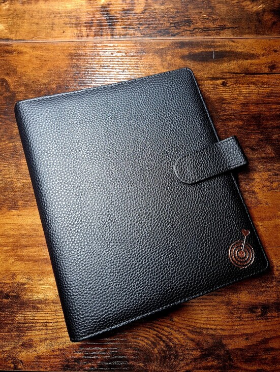 Accessories - A5 Planner Rose Gold Rings Planner/Budget Binder, Black Planner, Cash Wallet